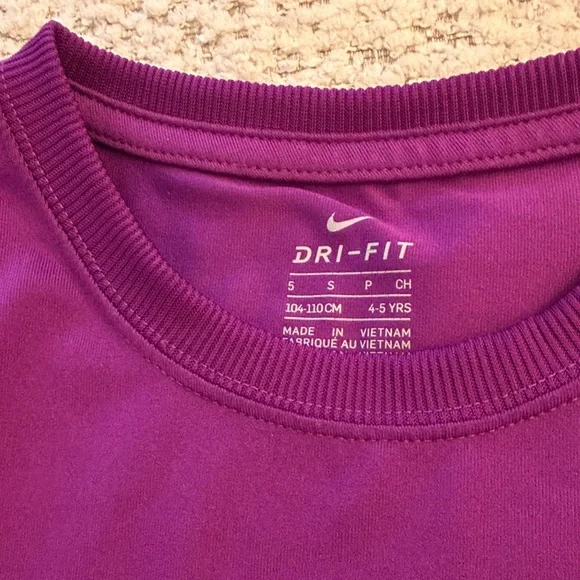 Nike Kids Dri-FIT Long Sleeve in Purple - Picture 2 of 3
